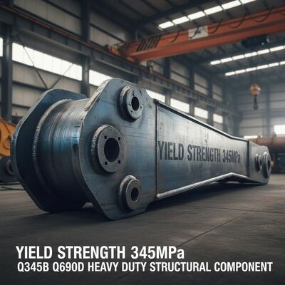 345MPa Akma Dayanımı Ekskavatör Bom Kolu Q345B Q690D Hafriyat Makineleri İçin Ağır Hizmet Yapısal Bileşeni