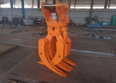 Clamshell Design Excavator Rotating Grapple Orange Peel For Timber Wood Grabbing