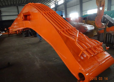Orange Long Reach Excavator Booms Heavy Duty Larger Work Range With Lamp Bracket